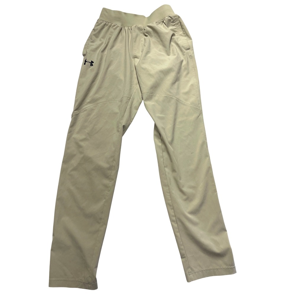 Under Armour‎ Men's Fitted Tan Athletic Pants Size S Small Light Weight Jogger